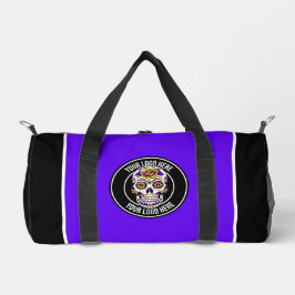 Roller Derby Logo Lila Schwarz Teamname Uniform Duffle Bag