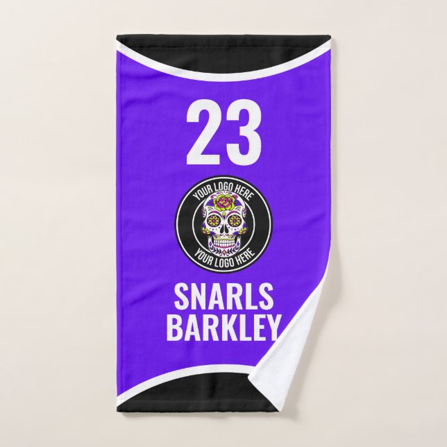 Roller Derby Logo Lila Schwarz Teamname Uniform Handtuch (Handtuch)