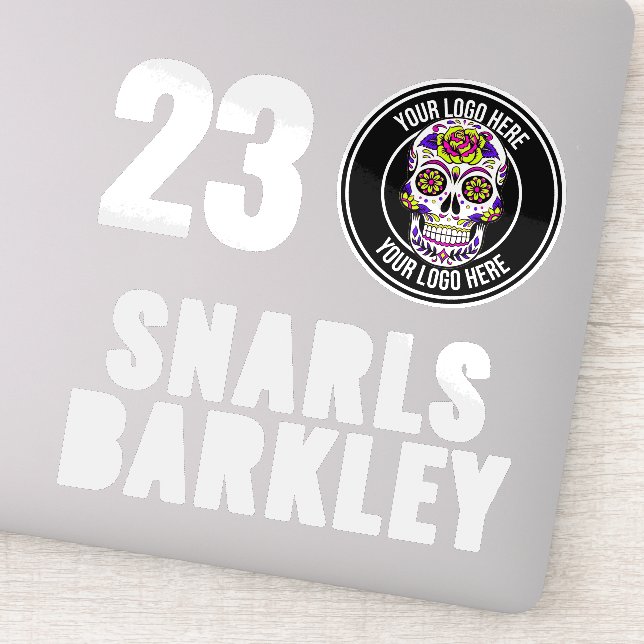 Roller Derby Logo White Team Name Helmet Aufkleber (Detail)