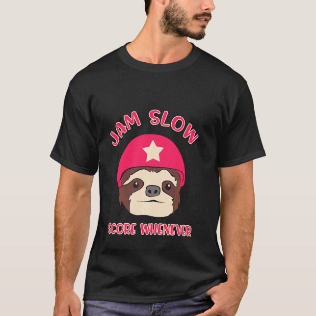 Roller Derby Player Slow Skaten Team T-Shirt (Vorderseite)