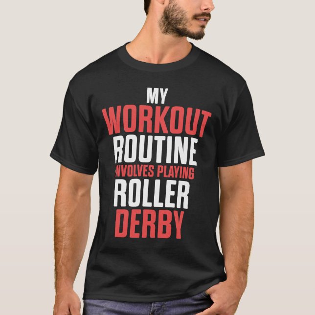 Roller Derby Player Workout Skaten Team T-Shirt (Vorderseite)