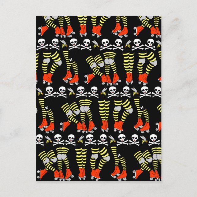 Roller Derby Postcard Postkarte (Vorderseite)