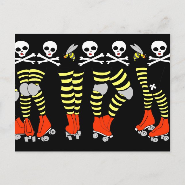 Roller Derby Postcard Postkarte (Vorderseite)