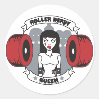 Roller Derby Queen Runder Aufkleber