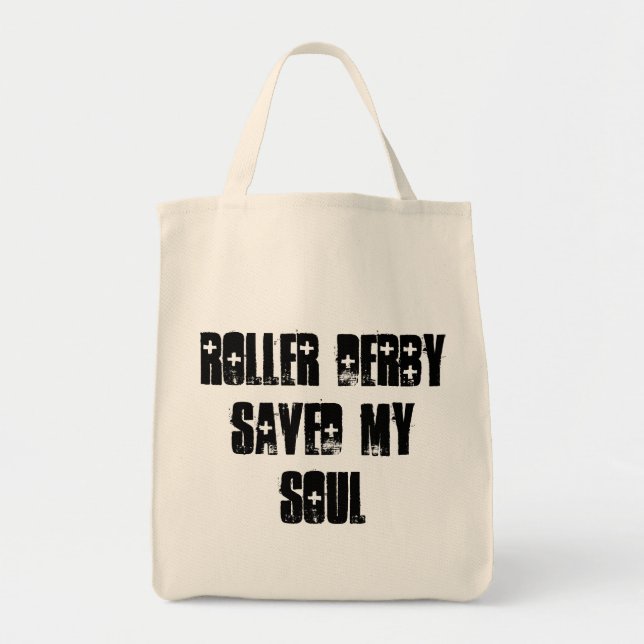 ROLLER DERBY RETTETE MEINE SOUL-TASCHE TRAGETASCHE (Vorne)