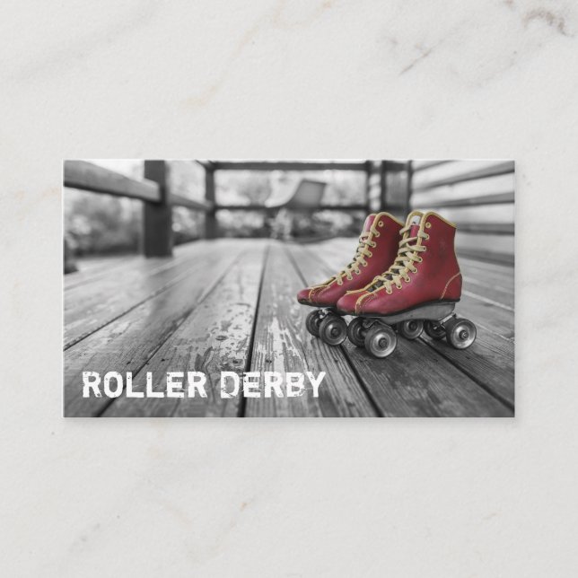 Roller Derby, Roller, Foto Business Card Visitenkarte (Vorderseite)