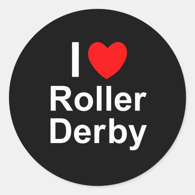 Roller Derby Runder Aufkleber (Vorderseite)