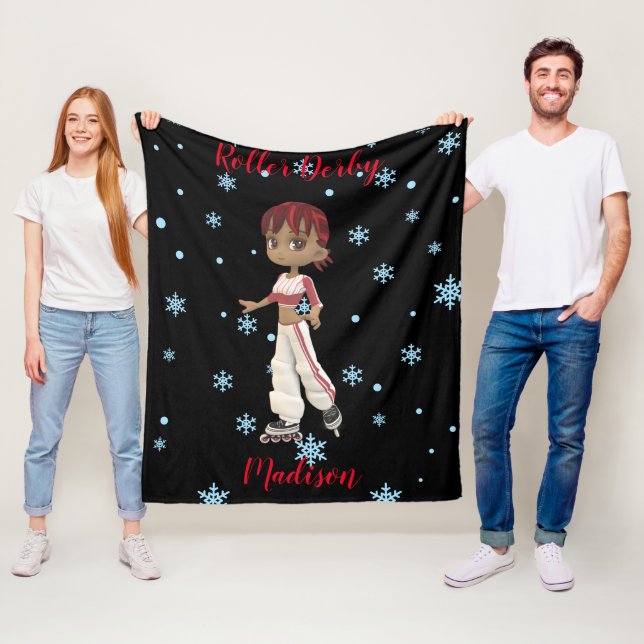 Roller Derby Schneeflocke Fleecedecke (Beispiel)