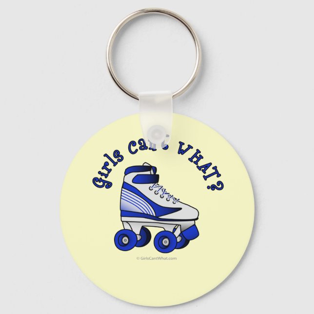 Roller Derby Skate - Blau Schlüsselanhänger (Vorderseite)