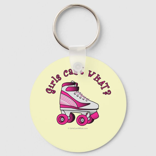 Roller Derby Skate - Rosa Schlüsselanhänger (Vorderseite)