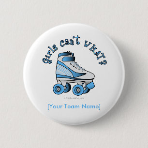 Roller Derby Skate - Sky Blue Button