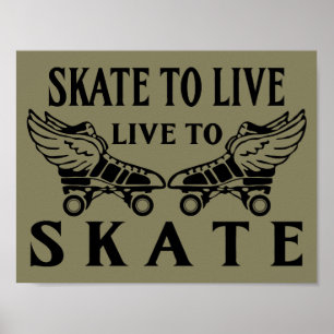 Roller Derby, Skate zu Live, Live to Skate Poster