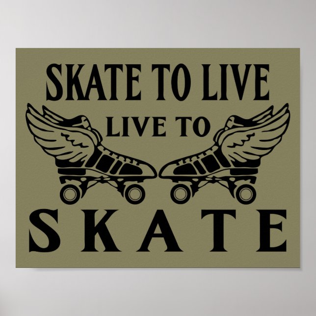 Roller Derby, Skate zum Leben, Leben zum Skate Poster (Vorne)