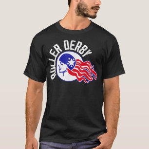 Roller Derby Spieler Flagge US Eislauf Team T-Shirt