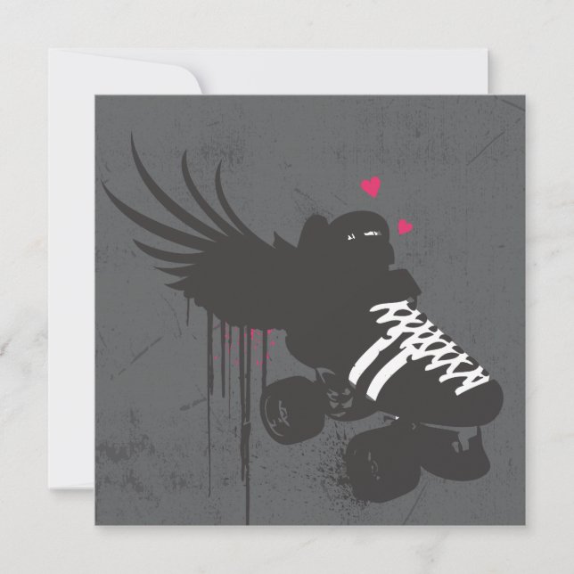 Roller Derby Square Note Card Mitteilungskarte (Vorderseite)