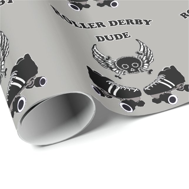 Roller Derby Typ Geschenkpapier (Rolleneckpunkt)