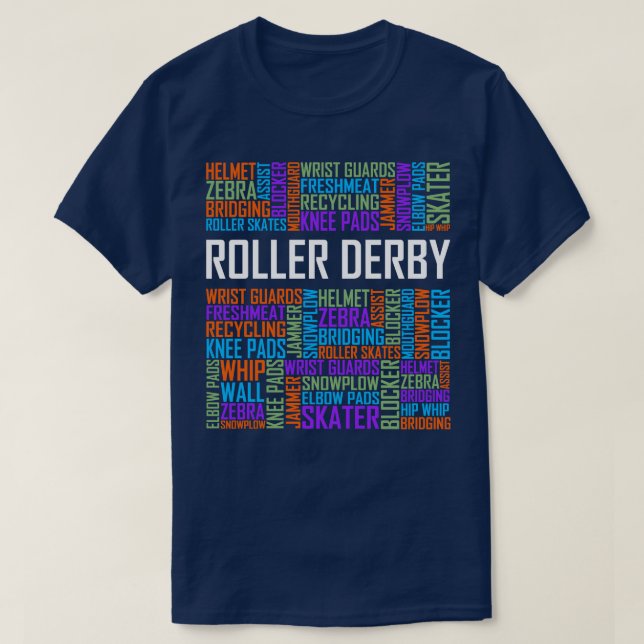Roller Derby Words T-Shirt (Design vorne)