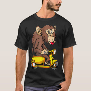 Roller Fahrrad Motorrad Scoot Moped Affe Roller T-Shirt