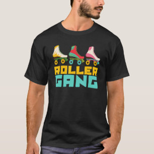 Roller Gang Street Skaten Derby Skater 70er Rolle T-Shirt