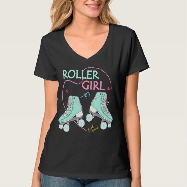 Roller Girl - Roller Skate Roller Skate T-Shirt (Vorderseite)