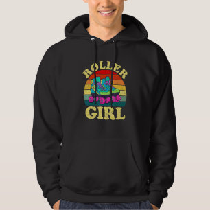 Roller Girl Vintage 70er Jahre Rollschuh Kostüm Hoodie