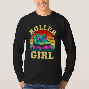 Roller Girl Vintage 70er Jahre Rollschuh Kostüm T-Shirt