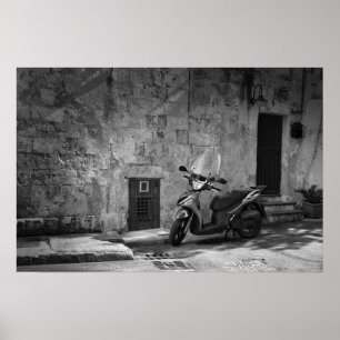 Roller in Schwarzweiß Poster
