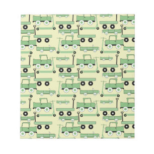 Roller mit Sommerrücklaufrädern Autos Wagenwagen Notizblock