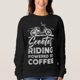 Roller Moped-Fahrer Fährt Sagt Sweatshirt
