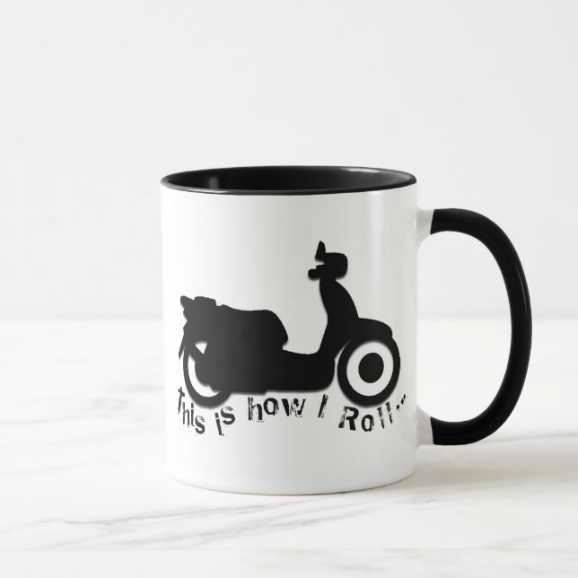 Roller oder E-Fahrrad - dieses ist, wie ich rolle! Tasse (Rechts)