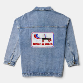 Roller Queen Fun Skate Logo Slogan Art Jeansjacke
