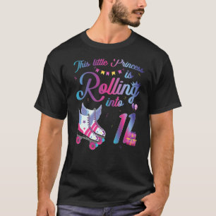 Roller Skate 11. Geburtstag 11. Jahr Alte Girl Rol T-Shirt