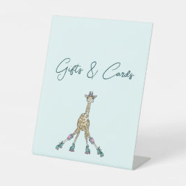 Roller Skate Babydusche zum Thema "Tier" Sockelschild