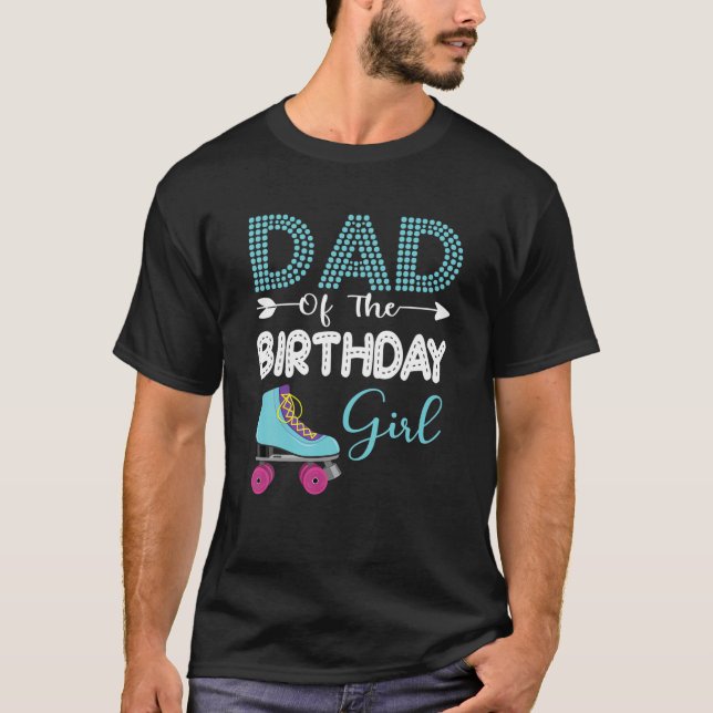 Roller Skate Birthday Dad Roller Skater Roller Ska T-Shirt (Vorderseite)