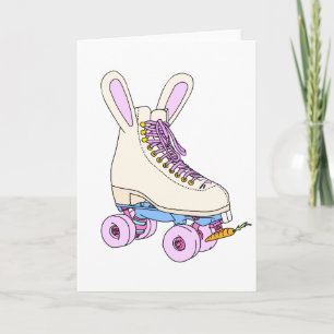 Roller Skate Bunny Card (Spaß / Cartoon / Ostern) Karte