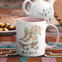 Roller Skate Floral Wasserfarbe Vintage Geschenkid
