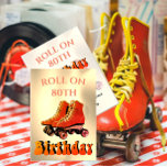 Roller Skate Fun Modern Einladung<br><div class="desc">Eine aktive thematische 80. Geburtstagsfeier mit einem großen Rollenpaar Skate. Ändern Sie einfach die Informationen für Ihre eigene Geburtstagseinladung. Von einer Reihe individueller persönlicher stationärer Arbeiten aus Chessie's Fine Designs.</div>