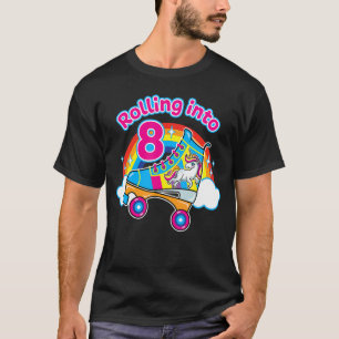 Roller-Skate für 8 Jahre Geburtstag Par T-Shirt