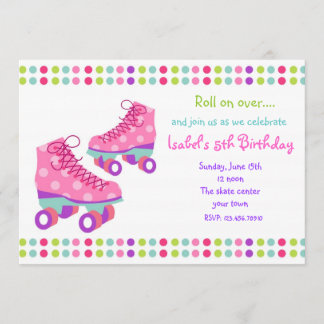 Roller Skate Geburtstagsparty Einladungen