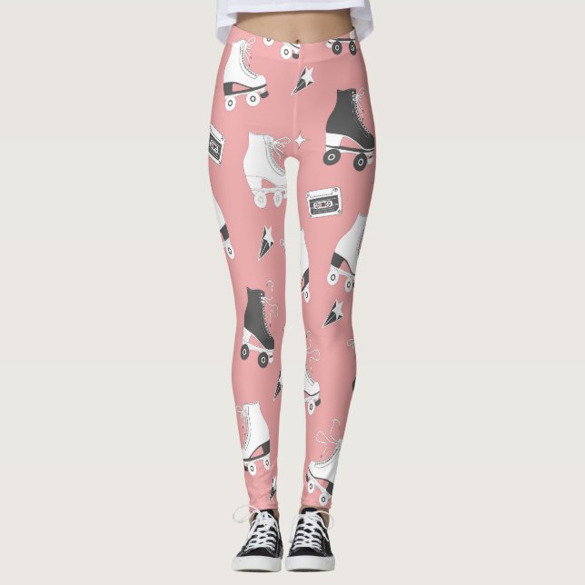 Roller Skate Kassettenmuster. Leggings (Vorderseite)