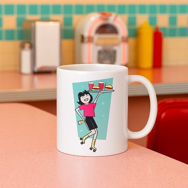 Roller Skate Kellnerin Kaffeetasse (Von Creator hochgeladen)