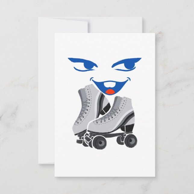 Roller Skate macht Spaß Dankeskarte (Vorderseite)