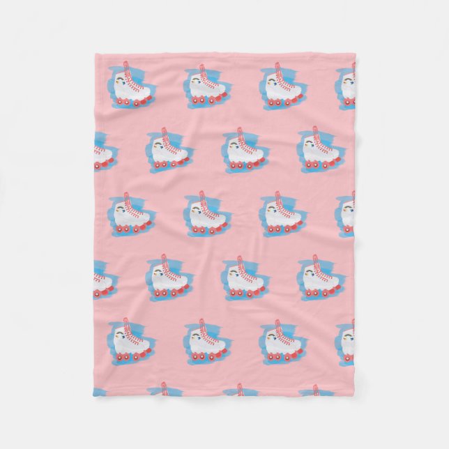 Roller-Skate mit Wasserfarbenspulenverschluss Fleecedecke (Vorderseite)