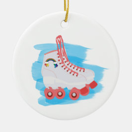 Roller-Skate mit Wasserfarbenspulenverschluss Keramik Ornament