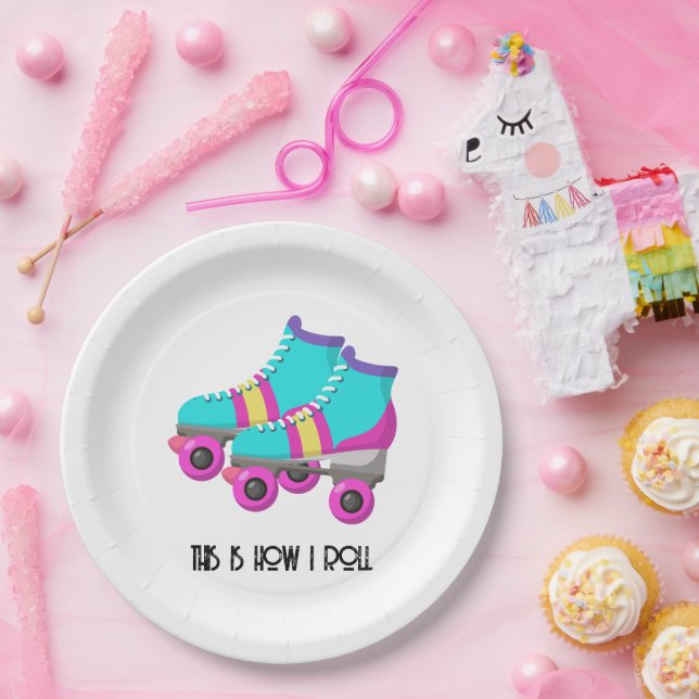Roller-Skate Pappteller (Party)