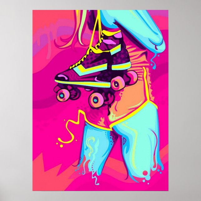 Roller-Skate-Poster Poster (Vorne)