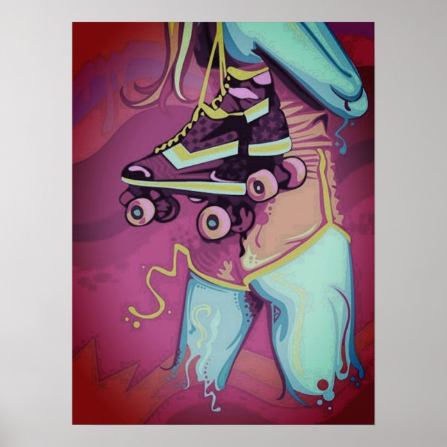 Roller-Skate-Poster Poster (Vorne)