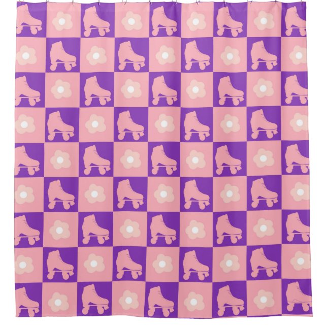 Roller-Skate Quad Derby Skater Gift Duschvorhang (Vorderseite)