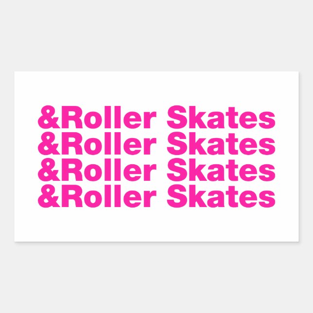 & Roller-Skate Rechteckiger Aufkleber (Vorderseite)