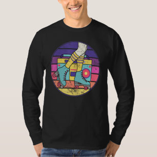 Roller Skate Retro 70er 80er Skater Girl Roller Di T-Shirt